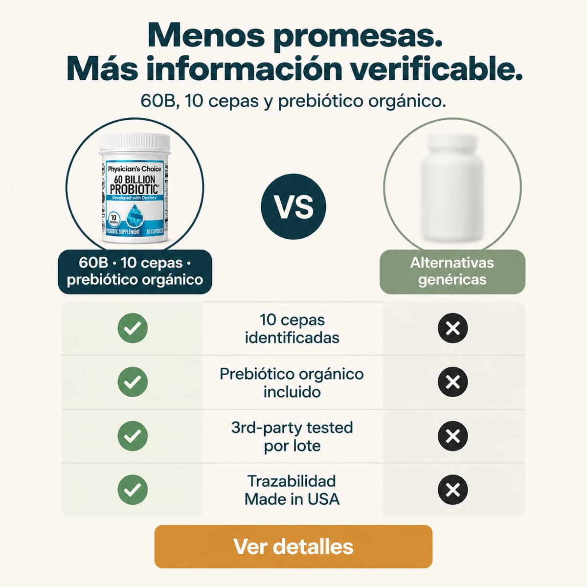 60 Billions Probiotics - Apoyo digestivo
