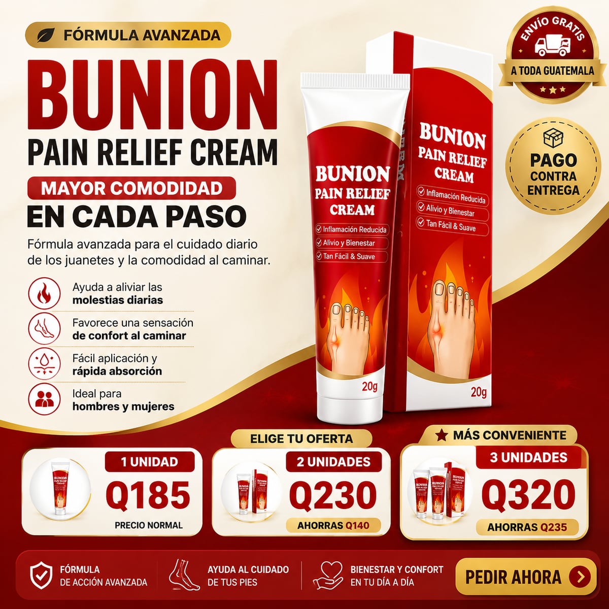 Bunion Relief™ | Crema para Aliviar el Dolor de Juanetes e Inflamación-ENVIO GRATIS 🎁