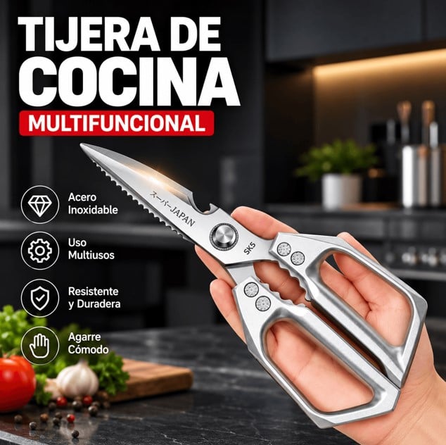 ¡Corta, prepara y disfruta! ✂️ Tijera de Cocina Multifuncional SEIKO 6 en 1