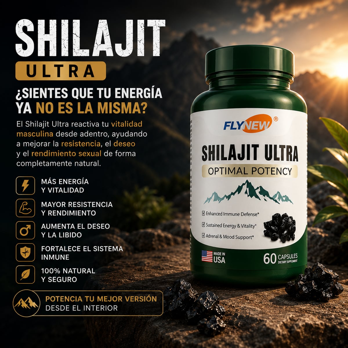 🌿SHILAJIT ULTRA⚡ ENERGÍA, SALUD Y BIENESTAR CADA DÍA 🌿🔥