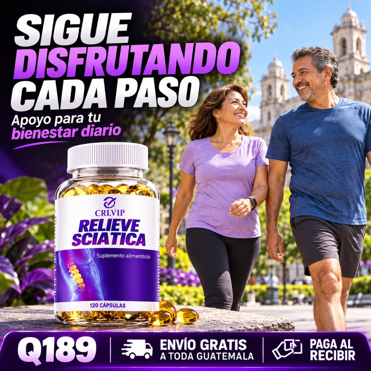 Relieve Sciatica - Apoyo Nutricional para el Nervio Ciático y Alivio del Dolor Lumbar - Recomendado por Neurólogos, empieza hoy