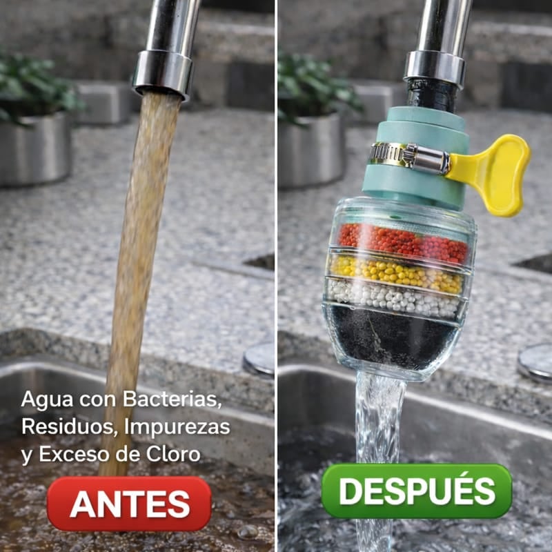 Purificador para grifo de 6 capas anti-salpicaduras🚰 + ENVIO GRATIS🚚