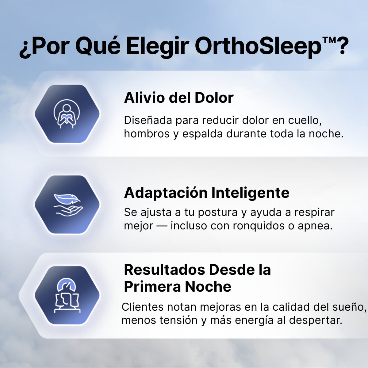 Almohada OrthoSleep Ergonomíca para Dormir + ENVIO GRATIS