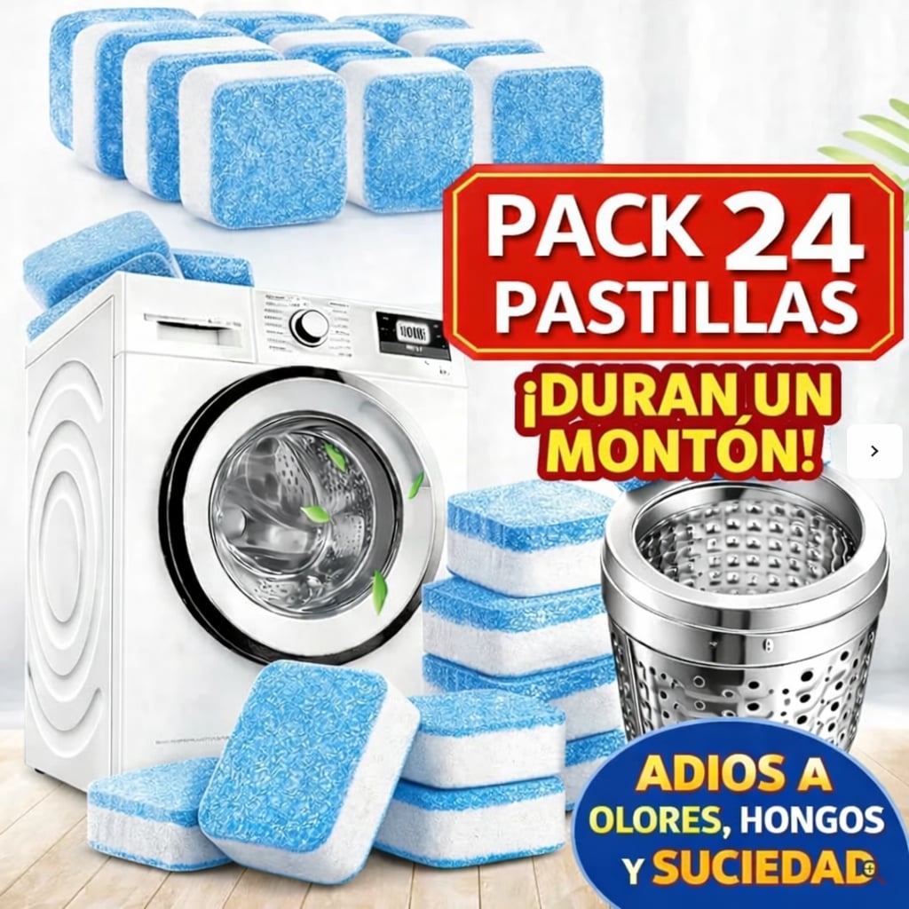 PASTILLAS LIMPIA LAVADORA (PACK x24) + ENVIO GRATIS 🎁