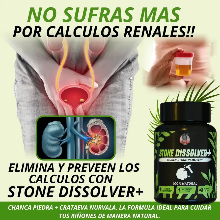 Stone Dissolver™ - Disuelve Cálculos, Alivia Dolor y Mejora el Flujo Urinario
