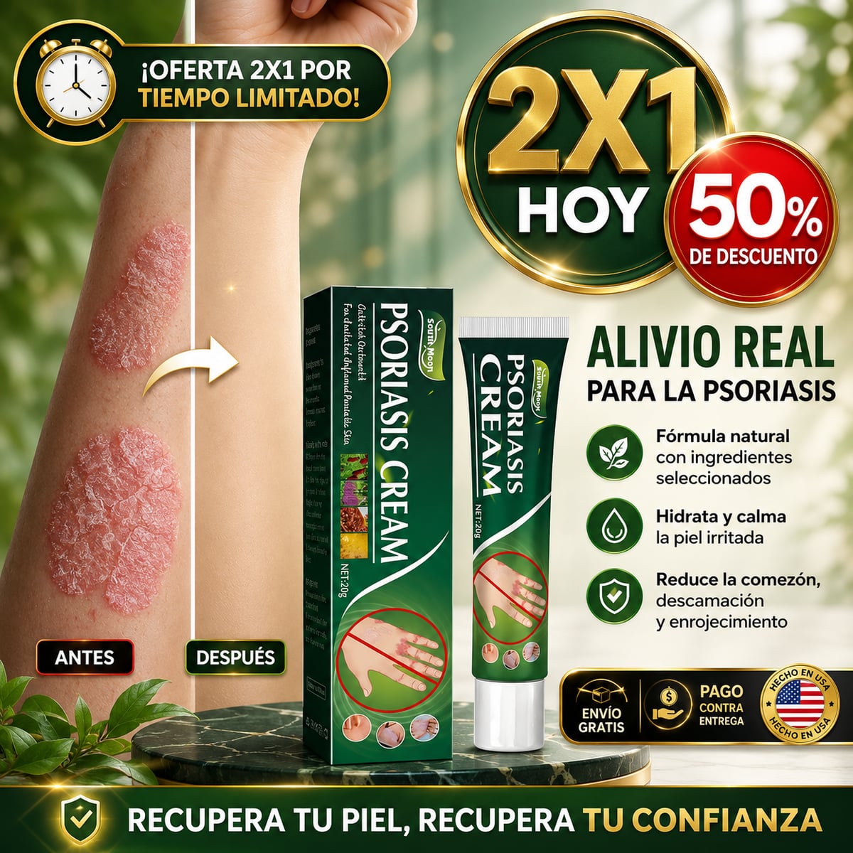 Crema Calmante para Psoriasis | Alivio Real para tu Piel, Sin Pena de Mostrarla