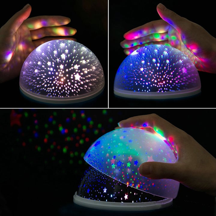 LÁMPARA ESTELAR GIRATORIA – LUCES MÁGICAS Y PROYECCIÓN DE ESTRELLAS