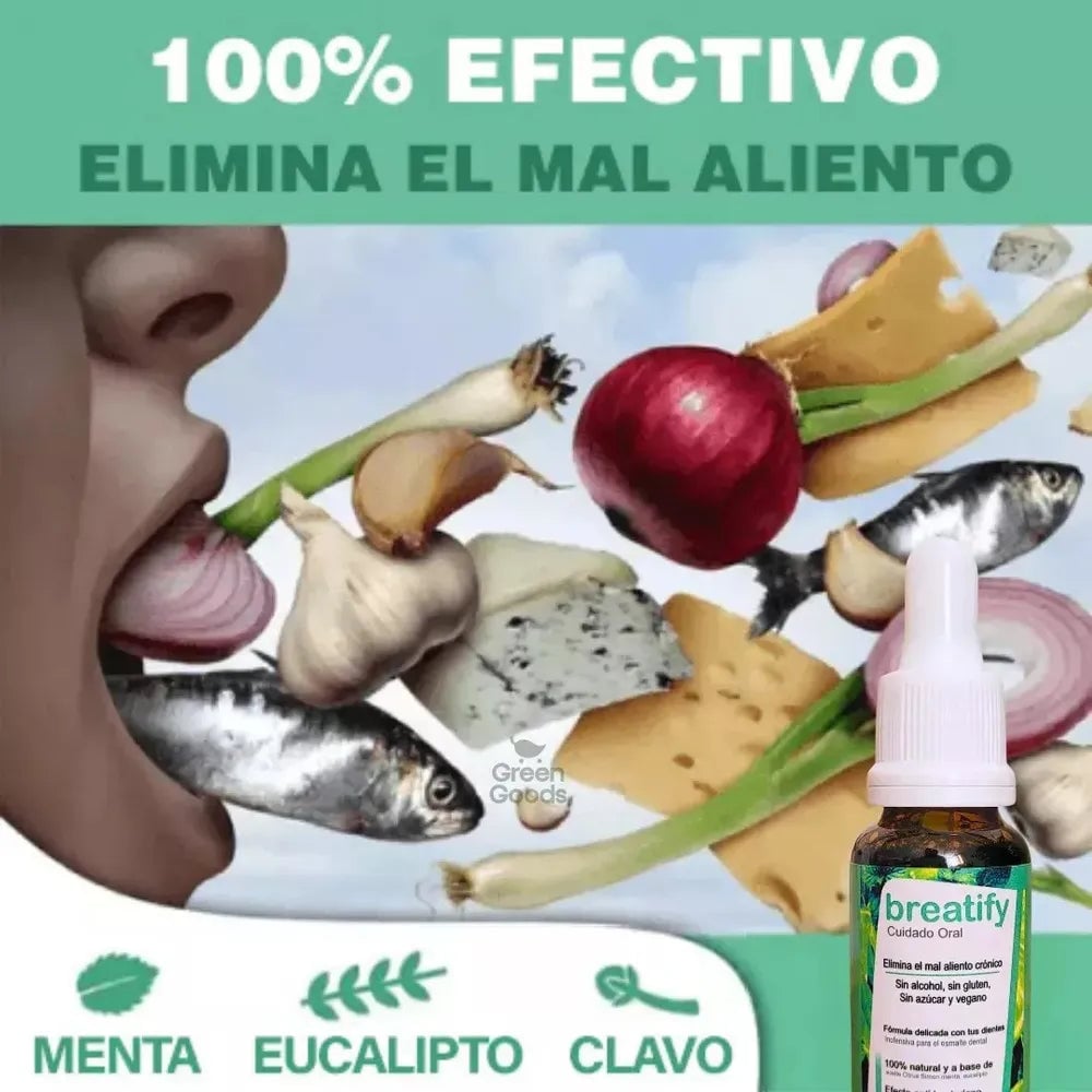 DESPÍDETE DEL MAL ALIENTO BREATIFY + ENVÍO GRATIS
