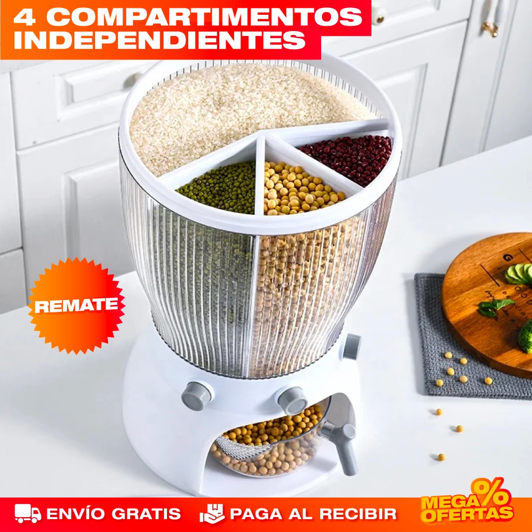 DISPENSADOR GIRATORIO DE ARROZ Y GRANOS