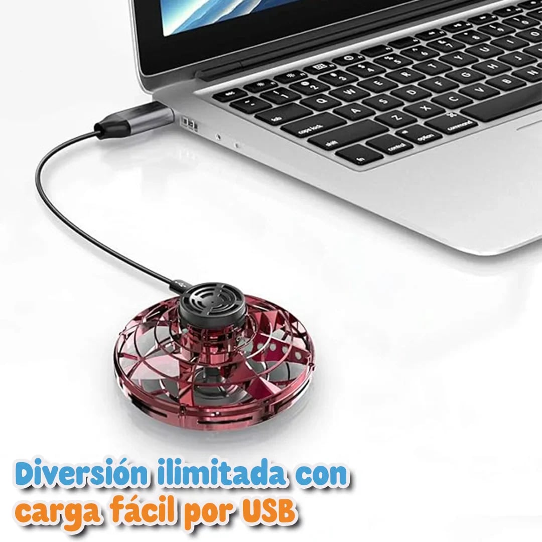 Oferta 2X1 Mini OVNI Volador con Luces y Diseño Seguro Recargable