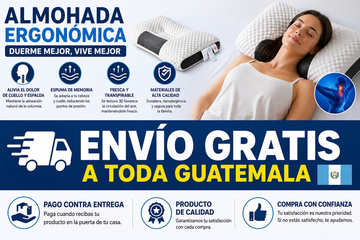 💤 Almohada Cervical 😴 Duerme mejor, despierta sin dolor