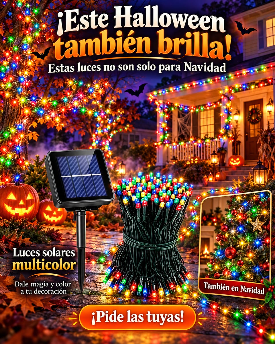 🎄✨  LUCES NAVIDEÑAS CON PANEL S0LAR