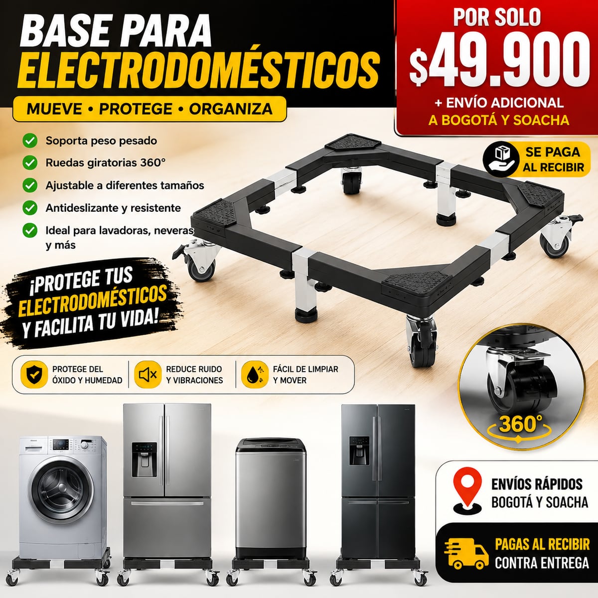 🏠 Base Universal para Electrodomésticos 360°