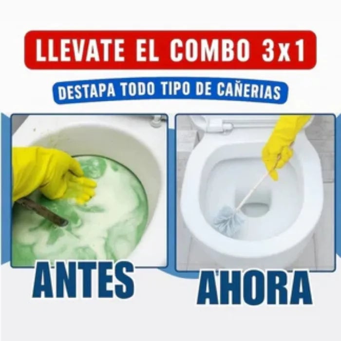 Wild Tornado™ Destapador y Limpiador de Cañerías Profesional-3X1 + Q240+ envio gratis