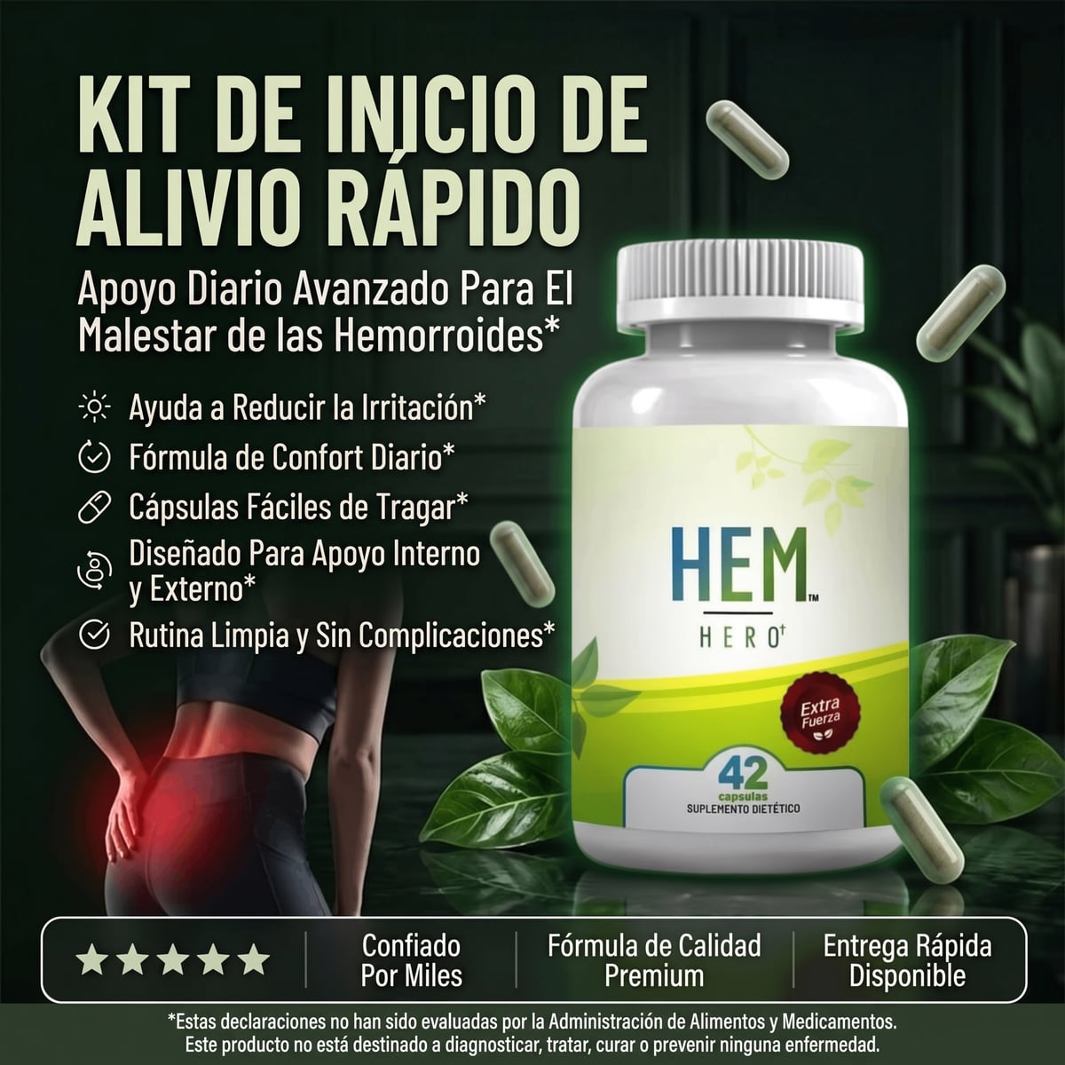Hem Hero™ Apoyo natural para las hemorroides