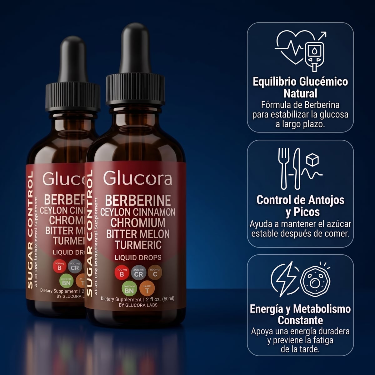 COMBO 2 UNIDADES GLUCORA 50ML + ENVIO GRATIS