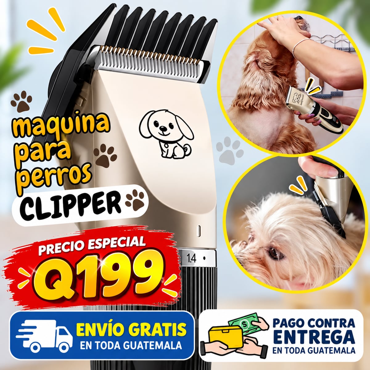 KIT Maquina de peluquería para mascotas + Accesorios