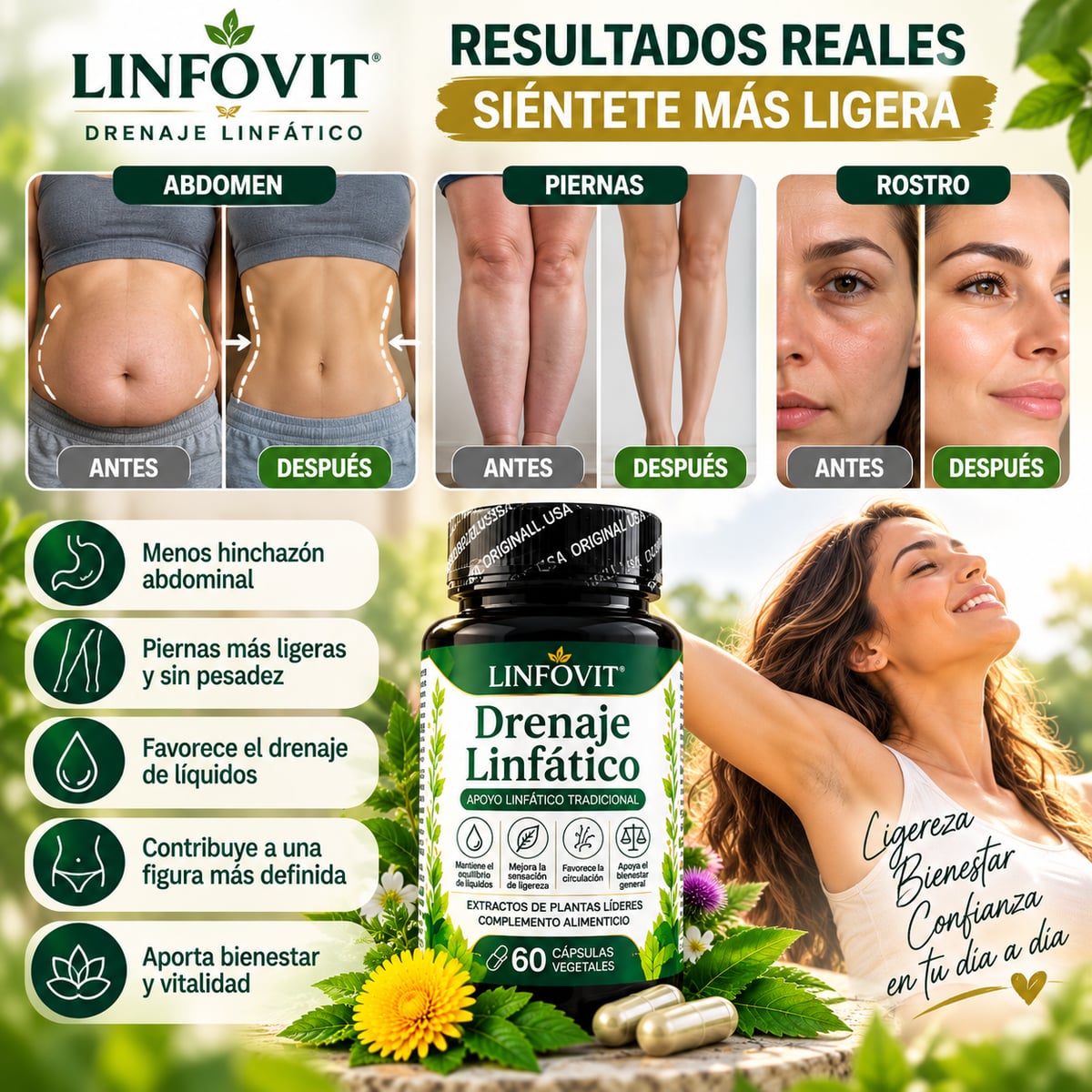 🥇LINFOVIT® | SOPORTE METABÓLICO CONTRA LÍQUIDOS RETENIDOS🌿✨