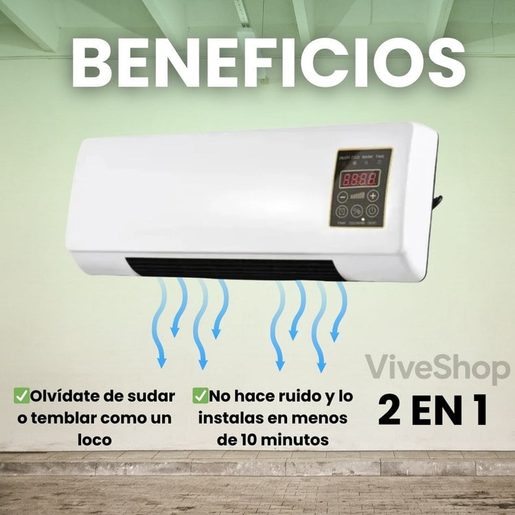 Mini Aire Acondicionado y Calefactor Portátil 2 en 1 TurboHielo - [ULTRAPOTENTE]