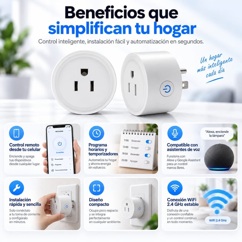 ENCHUFE INTELIGENTE WiFi | CONVIERTE TU HOGAR EN INTELIGENTE