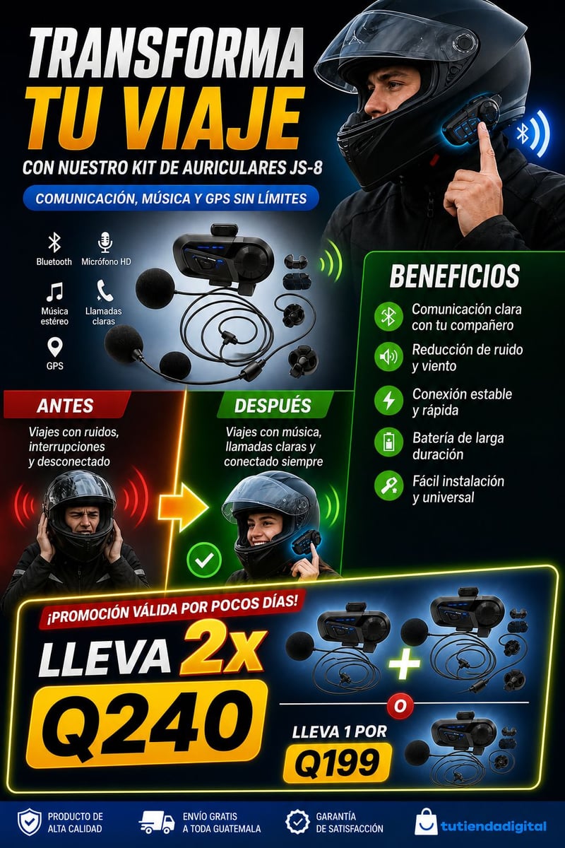 Nuevos auriculares para casco de Moto Bluetooth +Envio Gratis