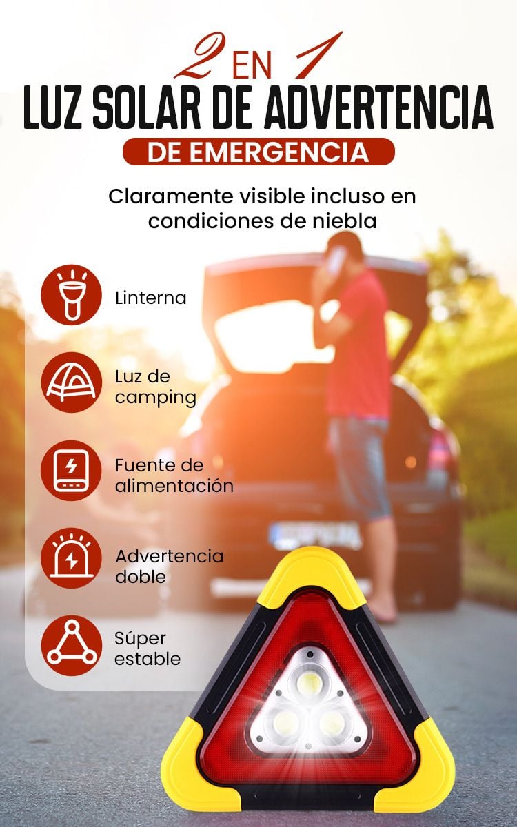 Luz Solar Aviso Emergencia