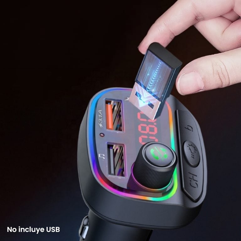 Transmisor Bluetooth y Cargador Tipo C - USB Carga rápida ✨
