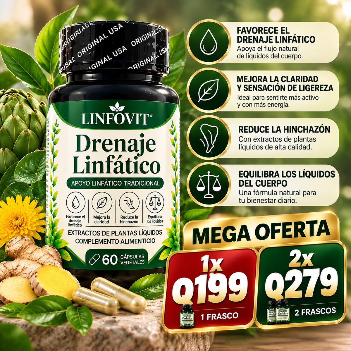 Linfovit™ | Desinflama Tu Abdomen Sin Renunciar a Tus Fines De Semana 🍻 Hoy Compra 1, Llévate otro GRATIS