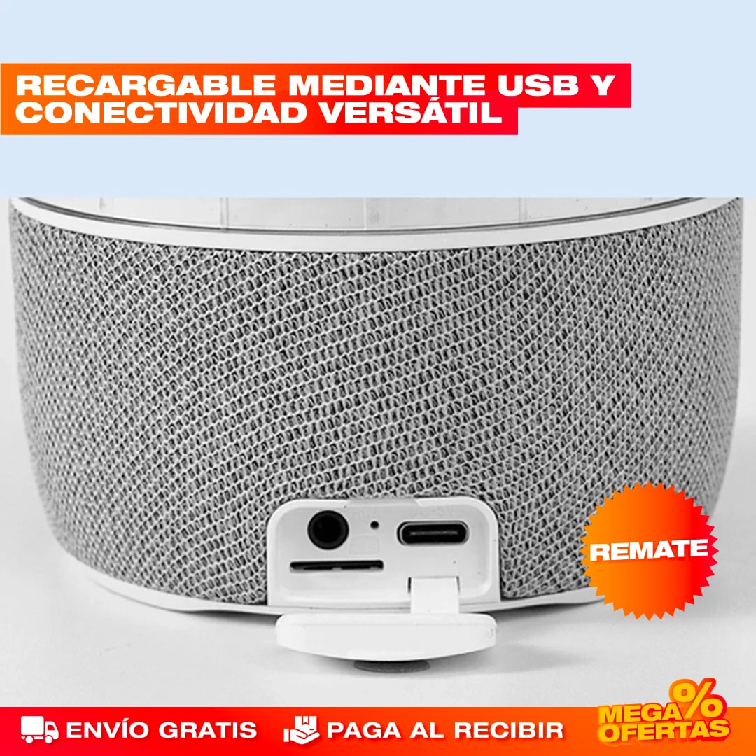 PARLANTE BLUETOOTH LUCES MEDUSA