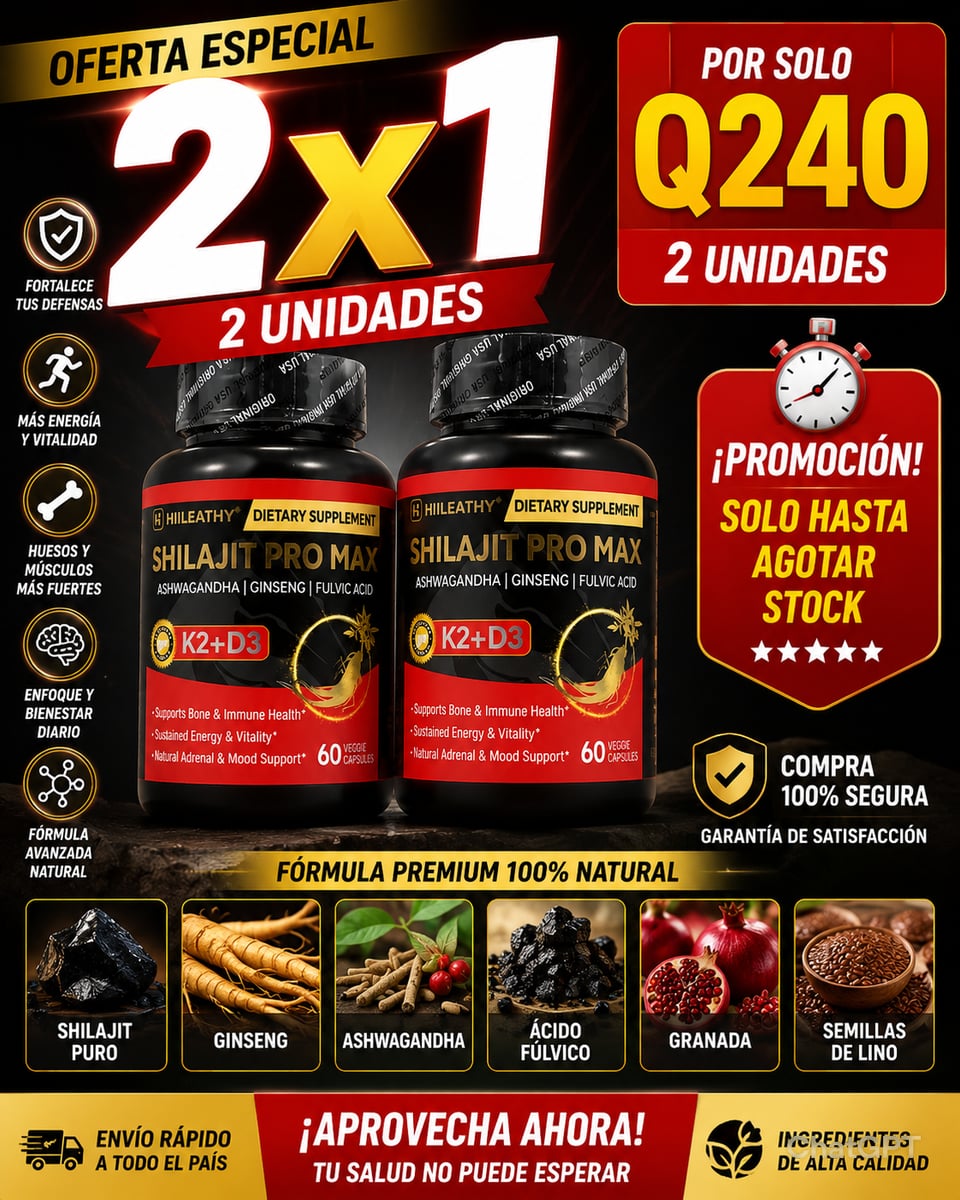 2x1 POTENCIADOR 🌿 SHILAJIT PRO MAX – Potencia de Alta Pureza 💊💪