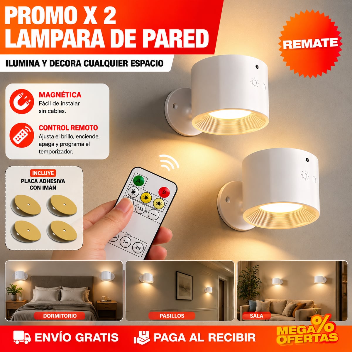 PROMO X2 LÁMPARA MAGNÉTICA