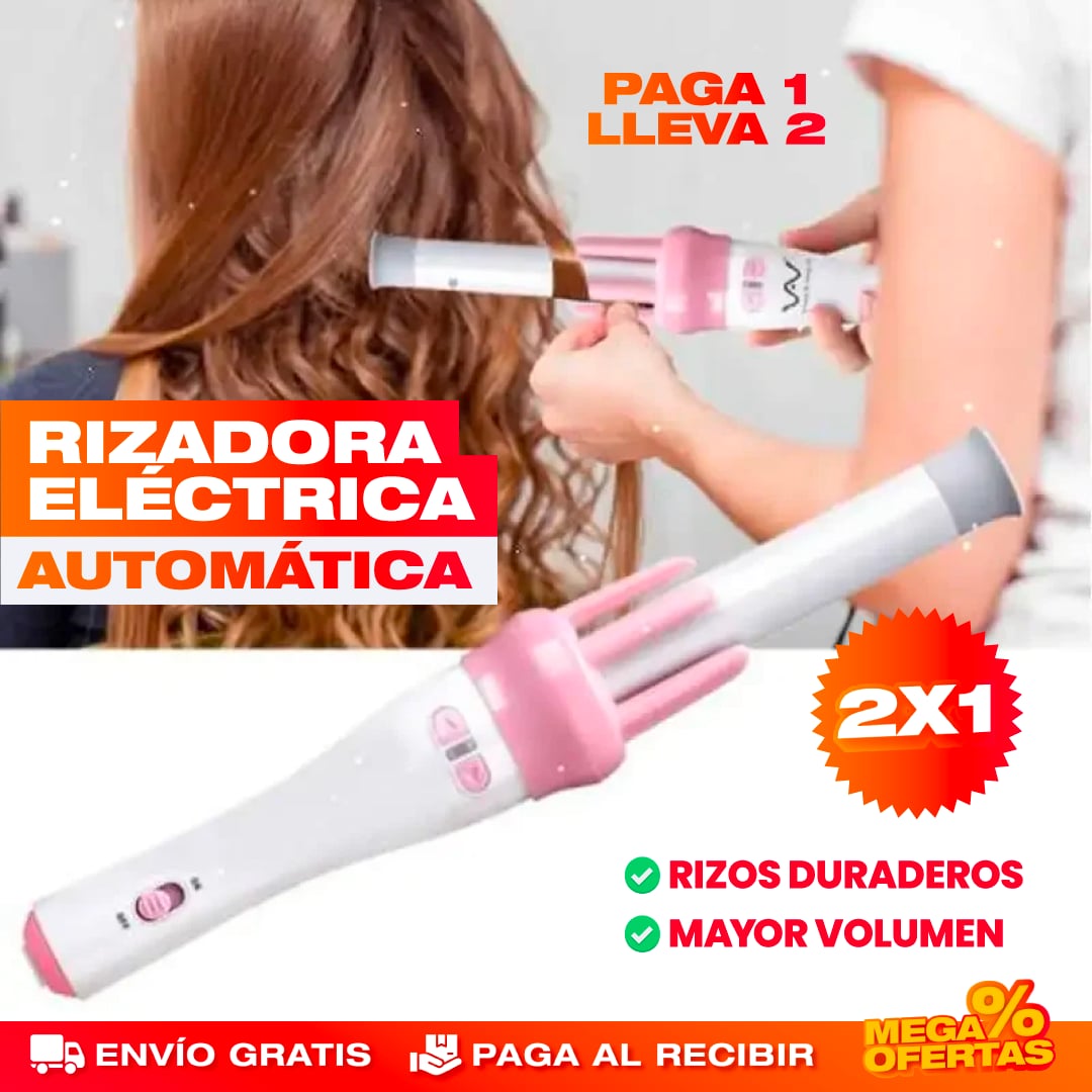 Rizadora Eléctrica Giratoria para Pelo – Rizos de Salón en Casa en Minutos · 2x1