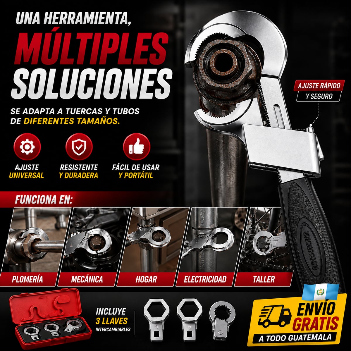 GripMaster™ | Llave Universal Multifuncional + Envío GRATIS