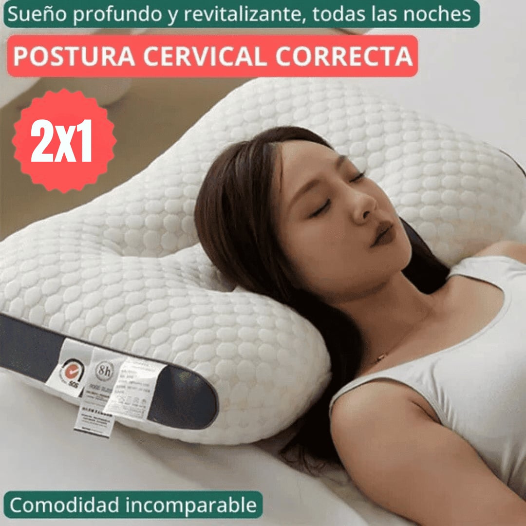 ⚡️OFERTA 2 ALMOHADAS  DELUXE ERGONOMIC PLUS Almohada Ortopedica 3d Con Alineación Cervical Perfecta + ENVIO GRATIS 🎁