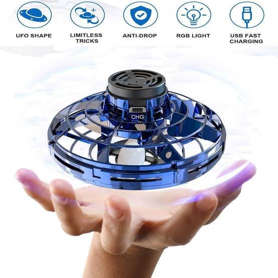 Oferta 2X1 Mini OVNI Volador con Luces y Diseño Seguro Recargable