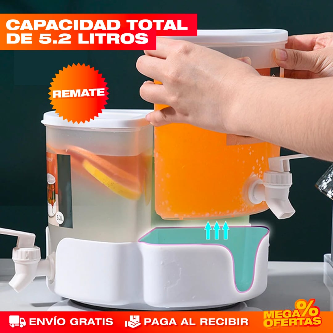 DISPENSADOR DE BEBIDAS 3 EN 1 DE 5.2 LITROS