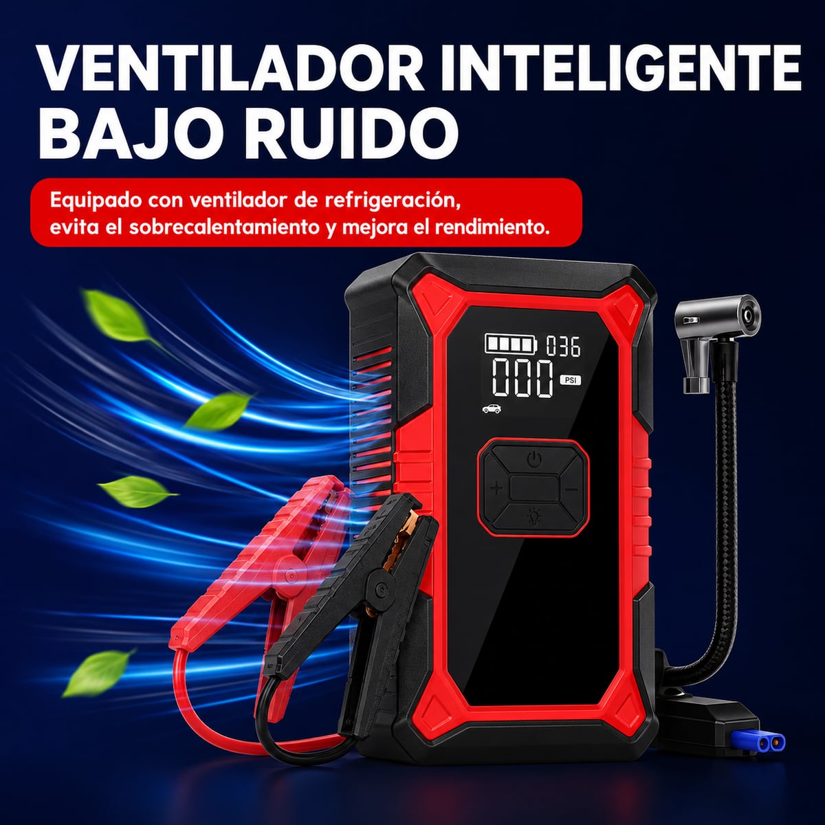ARRANCADOR DE BATERIAS E INFLADOR DE LLANTAS 🏎️🚘 NUNCA MÁS TE QUEDES VARADO: ARRANCA TU AUTO EN SEGUNDOS