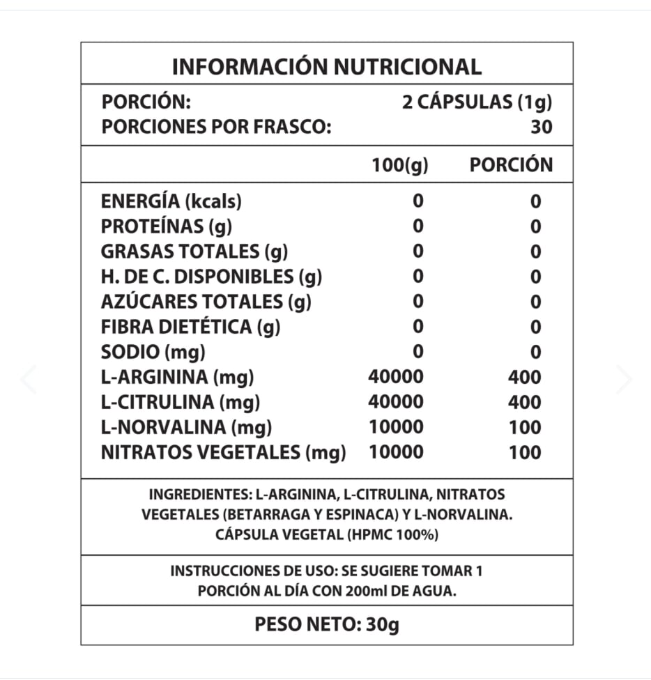 Nitric Oxide 1000mg | Potencia Masculina + Regalo Prostate Health GRATIS 🎁 Y ENVIO GRATIS 