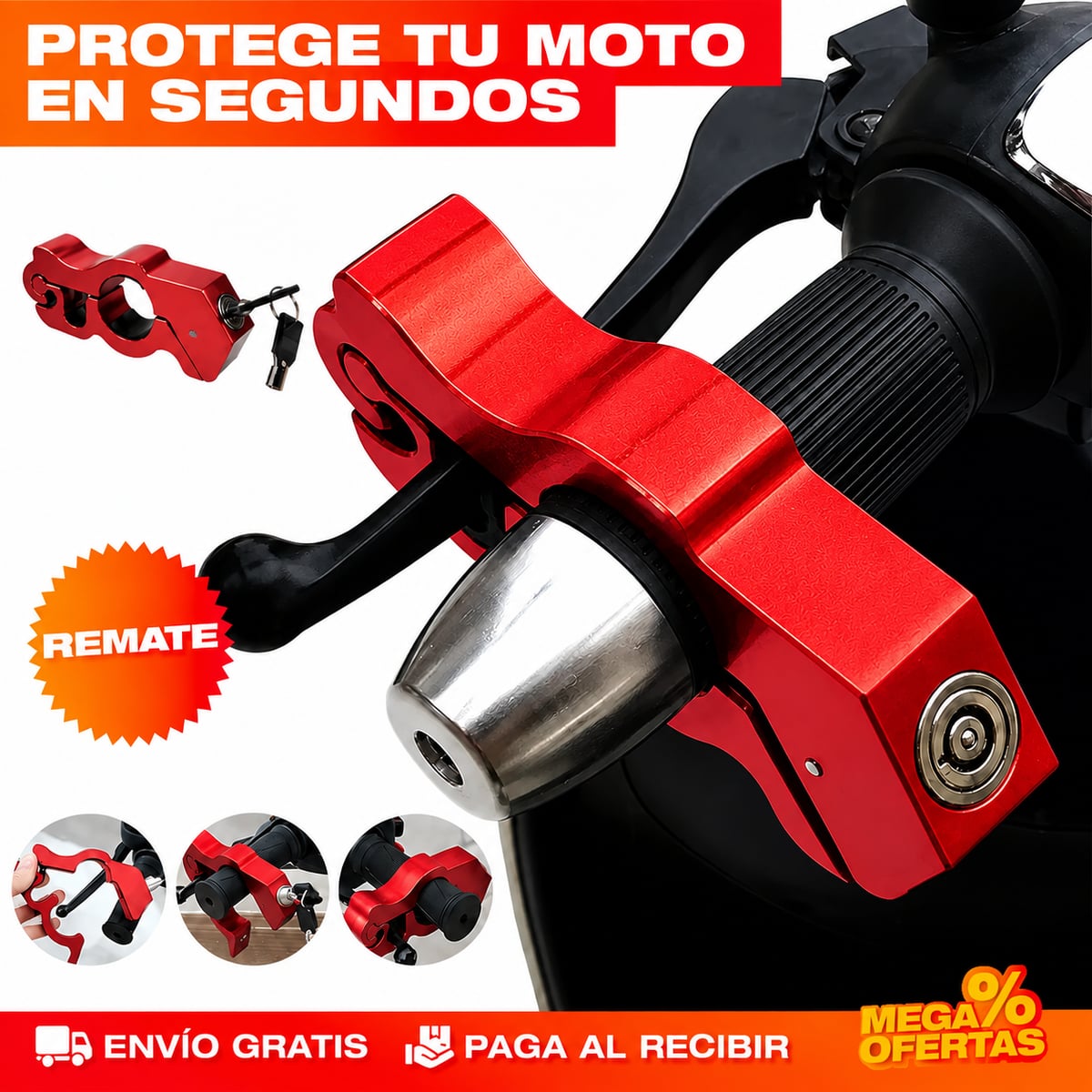 Cerradura Antirrobo para Motocicleta