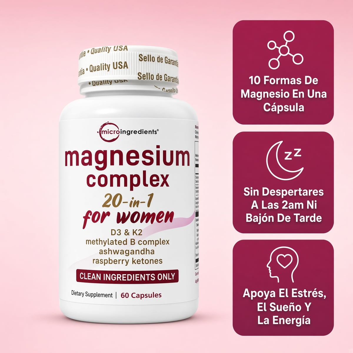 COMPLEJO DE MAGNESIUM PARA MUJERES + ENVIO GRATIS