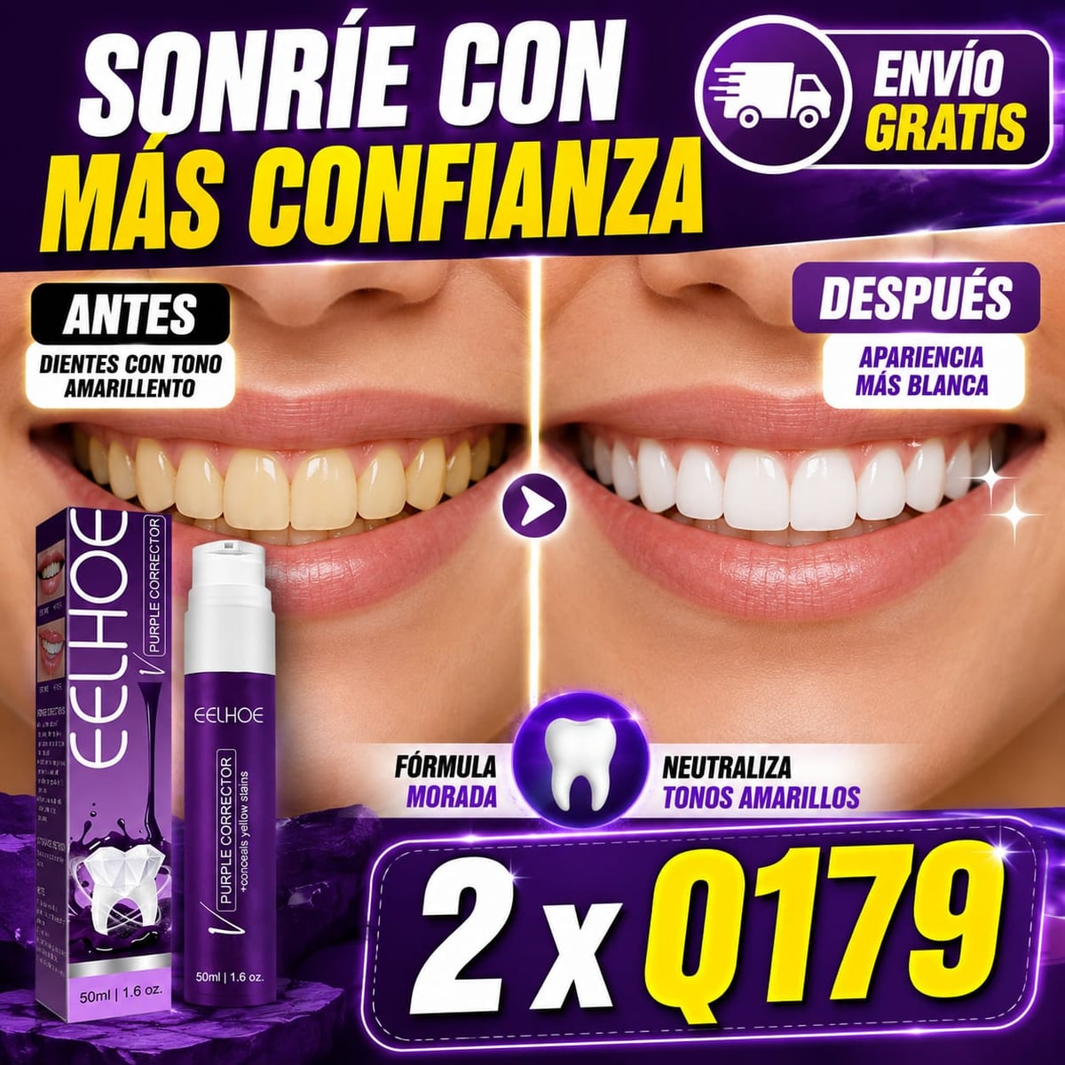  Corrector cosmético Purple 