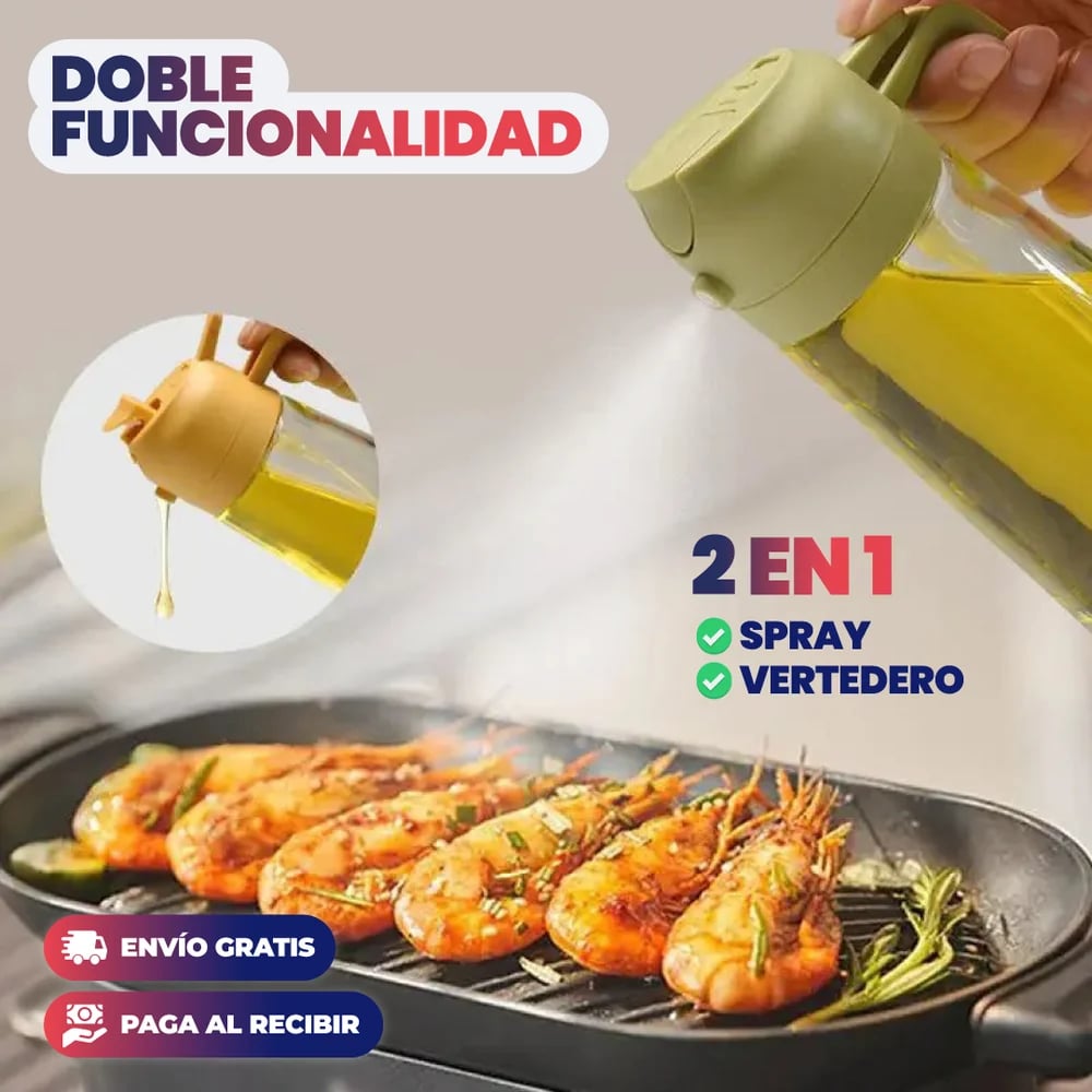 ACEITERA SPRAY CHEF 2 EN 1 + ENVÍO GRATIS