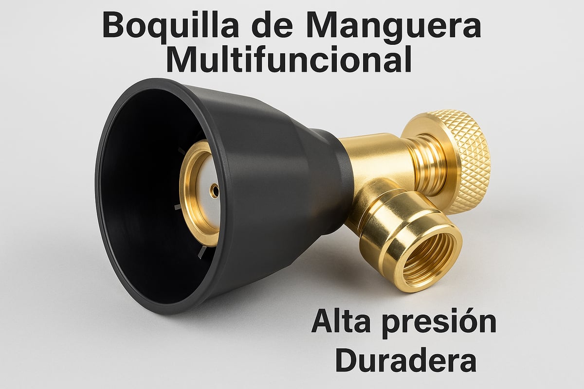 Cabezal de 360°-Ajustable desde Lluvia Suave hasta Largo Alcance