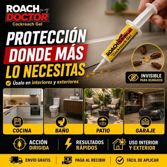 Roach Doctor™ Gel Mata Cucarachas Acción Rápida y Efectiva