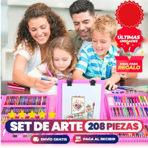 Mega Set de Arte de 208 piezas