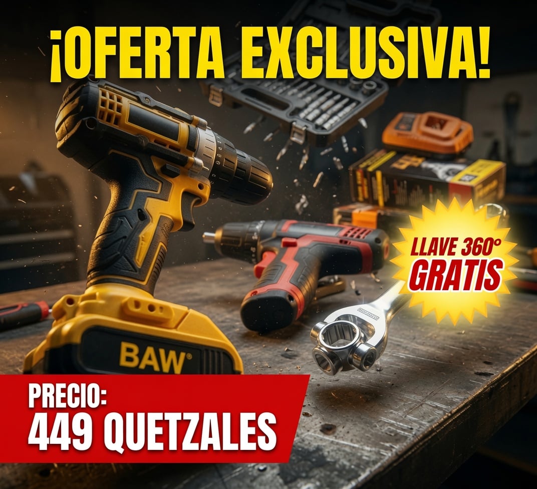 Megacombo Premium Brocade Fly: Taladro 48V + Atornillador 12V (¡Llave 360° GRATIS!)