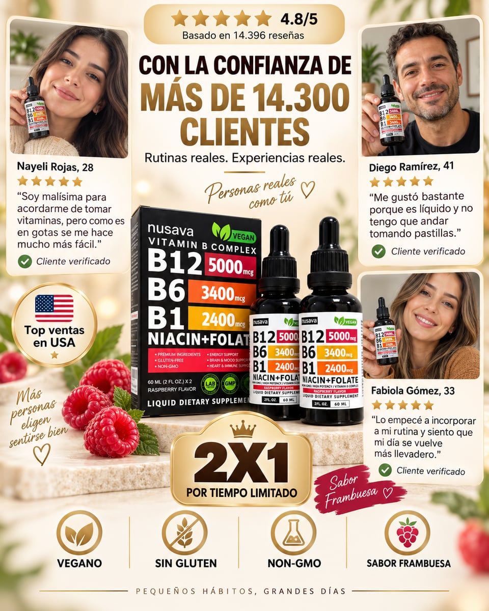 Complejo de Vitamina B — B12 + B6 + B1 120ml