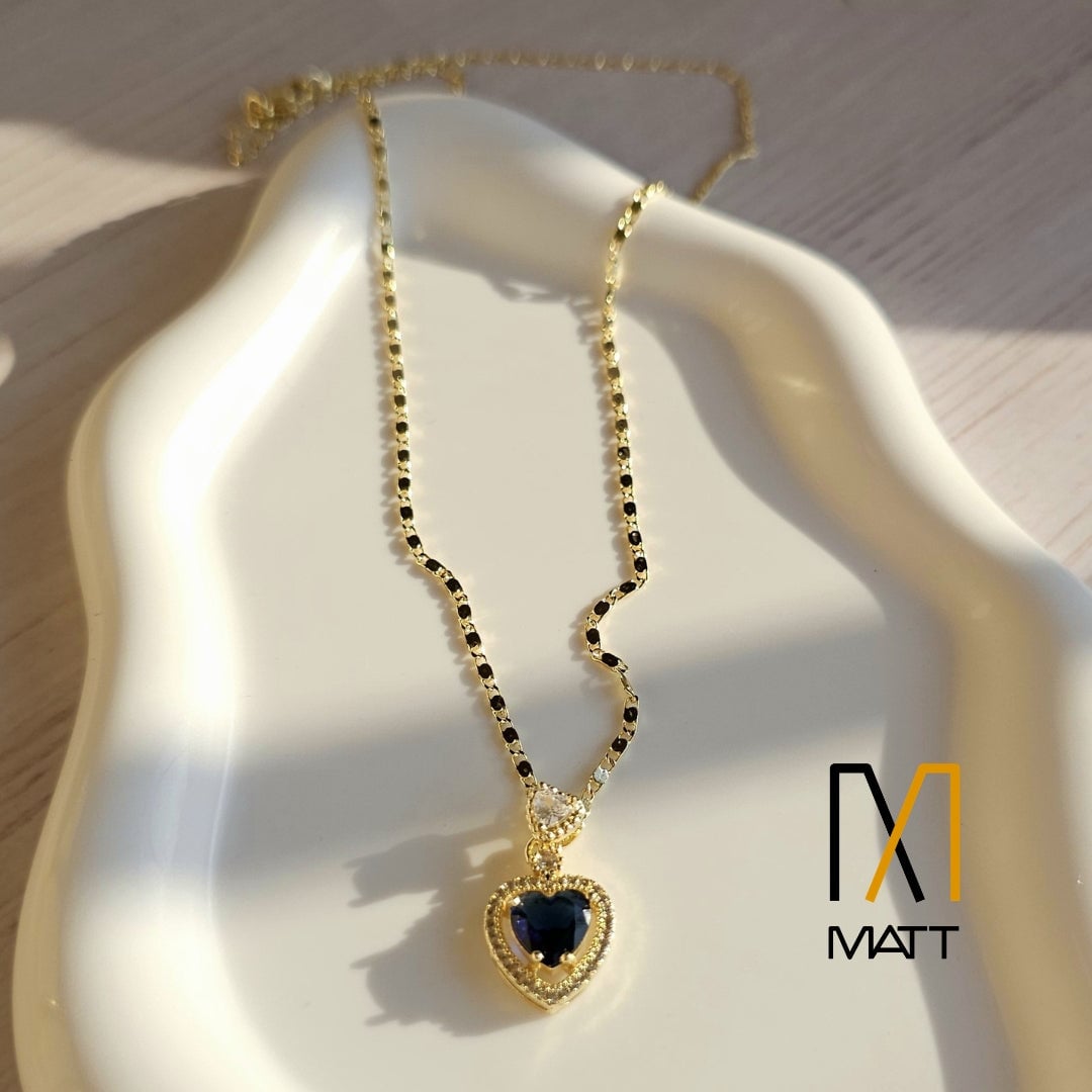 SET PREMIUM CORAZÓN DEL MAR CADENA Y ARITOS