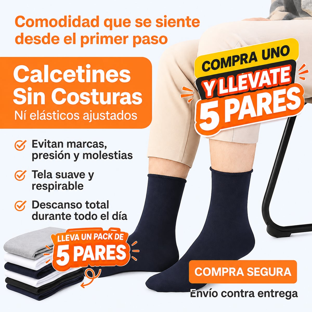 CALCETINES SIN COSTURA que no aprietan ni dejan marcas | PAGA 1 Y LLEVA 5 PARES