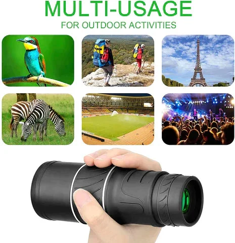 16x52 Telescopio Monocular | Alta Potencia Doble Enfoque Zoom Óptico 